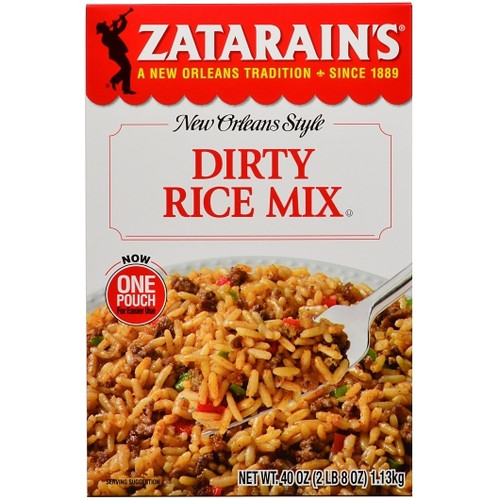 Zatarains Dirty Rice Mix, 40 Ounce, 8 Per Case